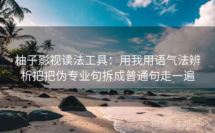 柚子影视读法工具：用我用语气法辨析把把伪专业句拆成普通句走一遍